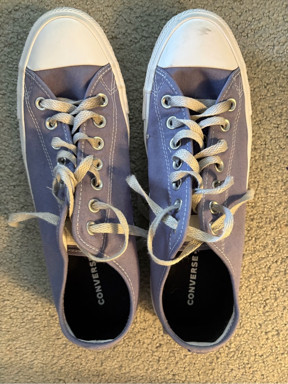 Converse Low Top Sneakers in Lavender Purple with White Accents